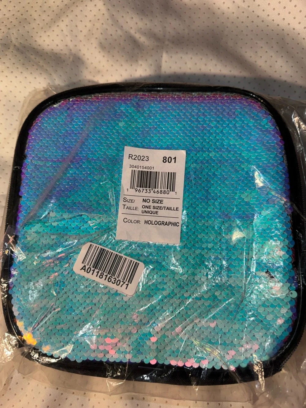 The Children's Place Girls Holographic Flip Sequin Lunchbox, NEW